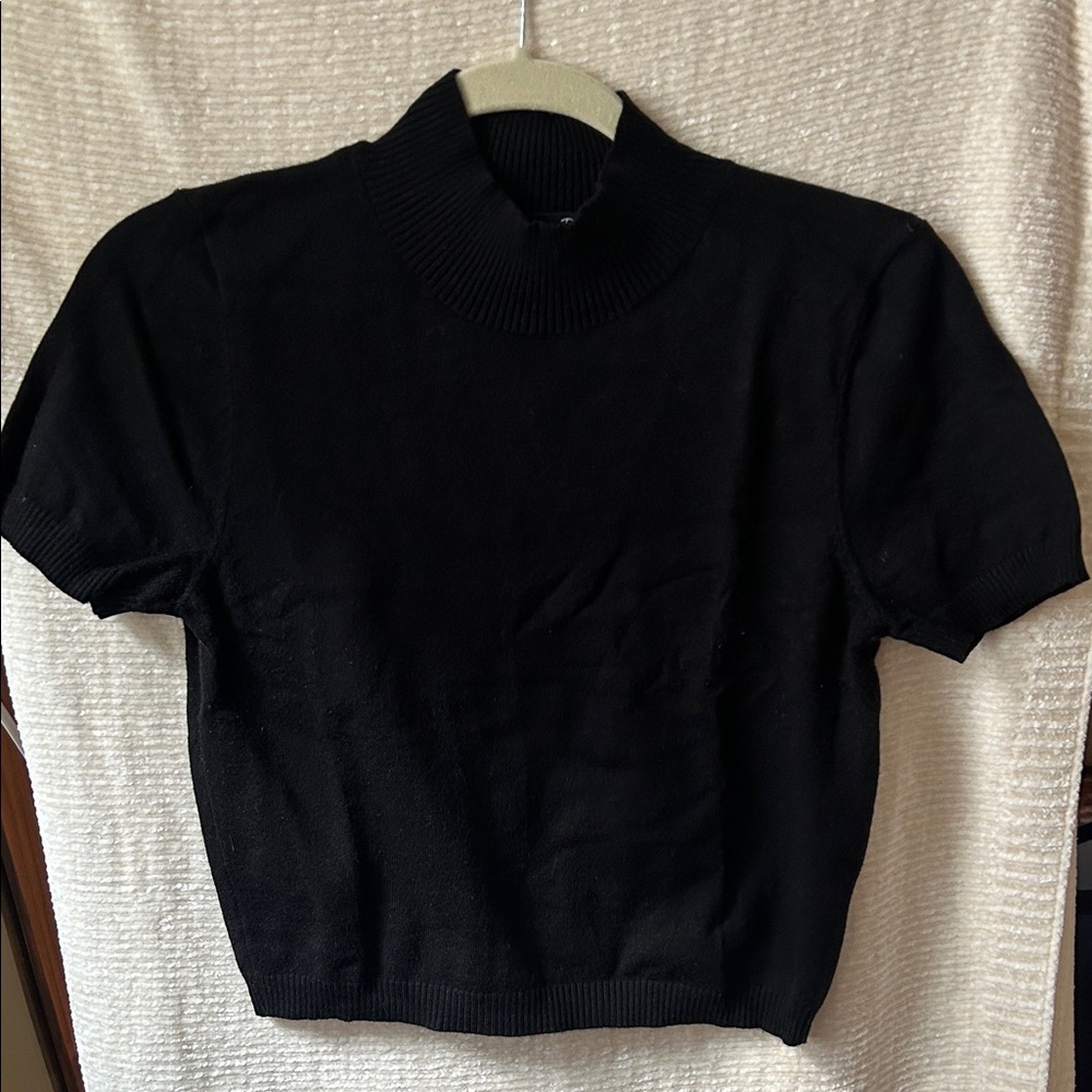 Emory Park Black Ribbed Turtleneck Sweater